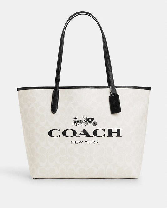 Coach City Tote Bag In Signature Canvas