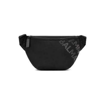 Balmain Logo Crossbody Belt Bag In Black