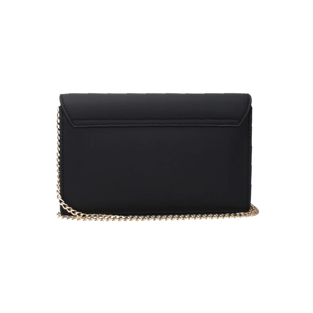 Love Moschino Gold Logo Chain Crossbody Bag in Black