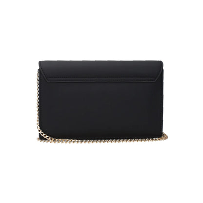 Love Moschino Gold Logo Chain Crossbody Bag in Black