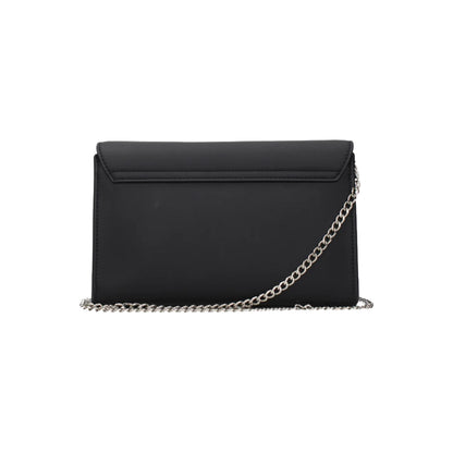 Love Moschino Gold Silver Chain Crossbody Bag in Black