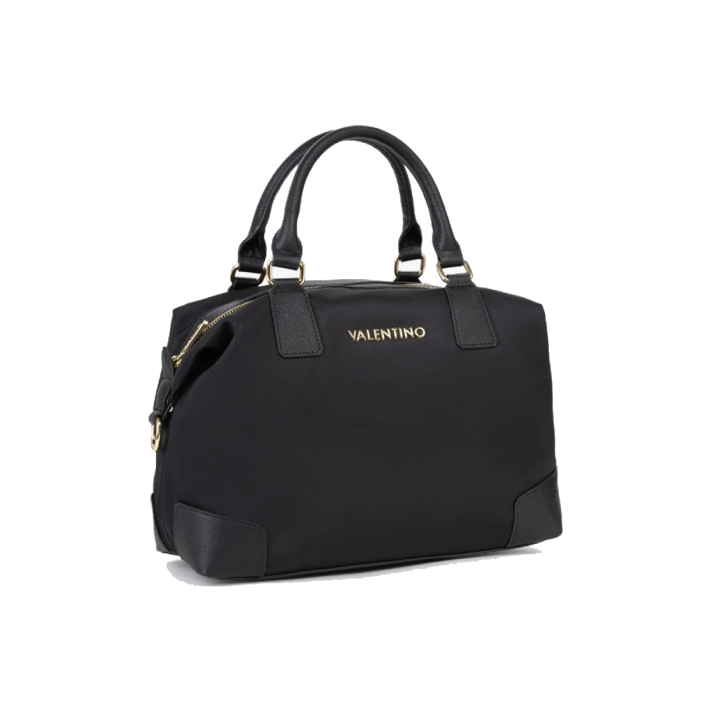 Valentino Jenny RE Satchel with Logo Shoulder Strap In Black