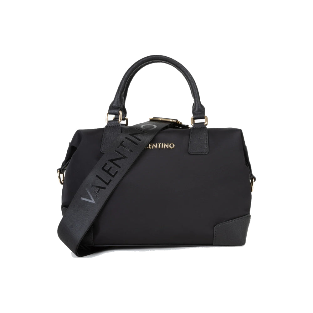 Valentino Jenny RE Satchel with Logo Shoulder Strap In Black
