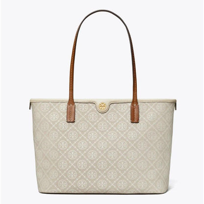 Tory Burch small T Monogram zip tote bag