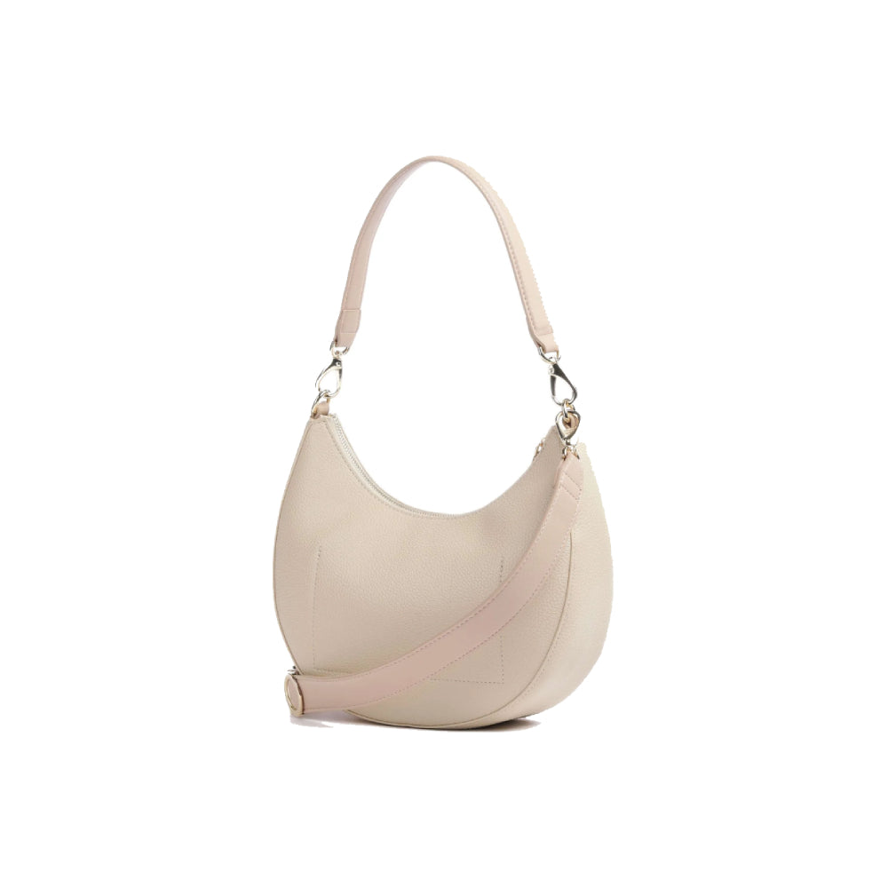 Valentino Alexia Shoulder Bag with Branded Strap In Cipria