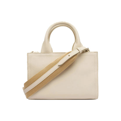 Love Moschino Handbag with Embossed Logo In Ivory