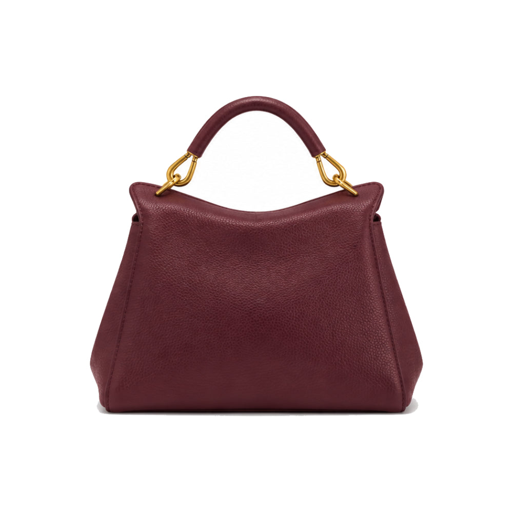 JW PEI Lucia Classic Top Handle Bag In Deep Burgundy