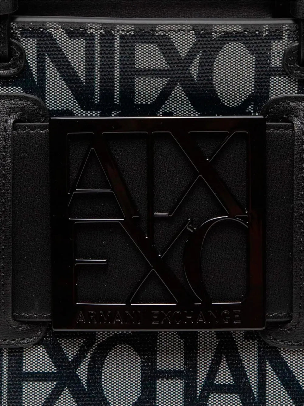 Armani Exchange logo-plaque tote bag