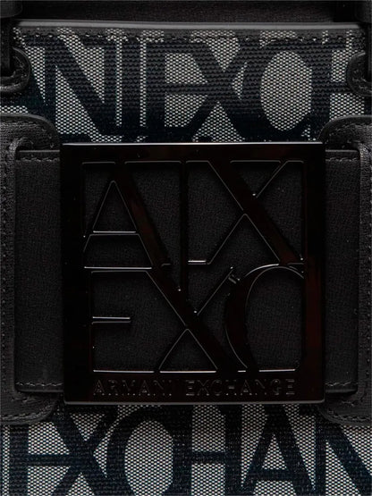 Armani Exchange logo-plaque tote bag