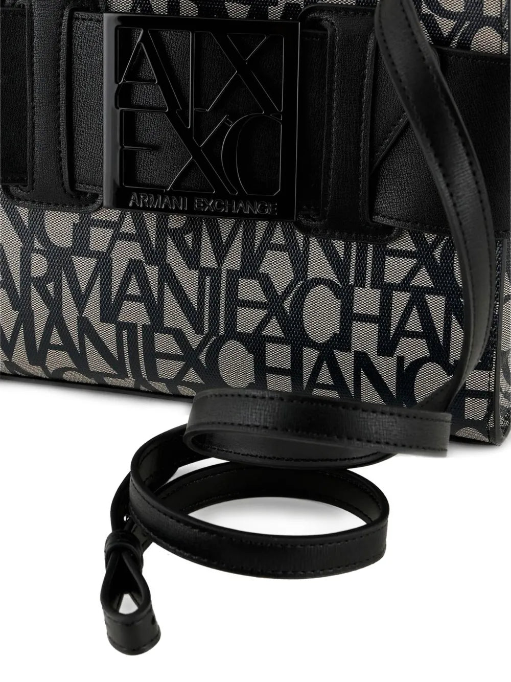 Armani Exchange logo-plaque tote bag