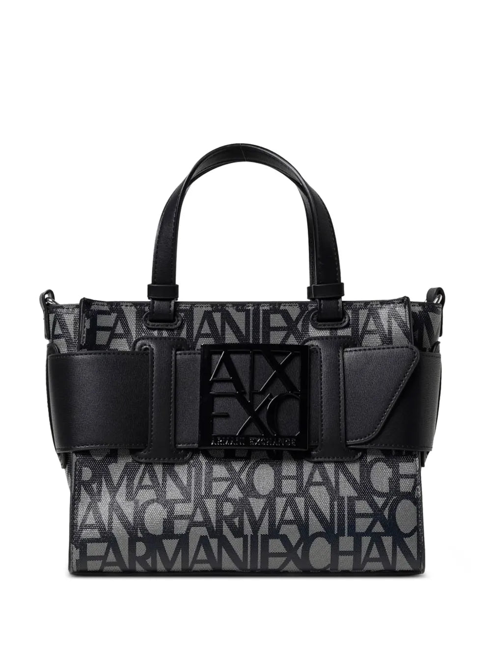 Armani Exchange logo-plaque tote bag