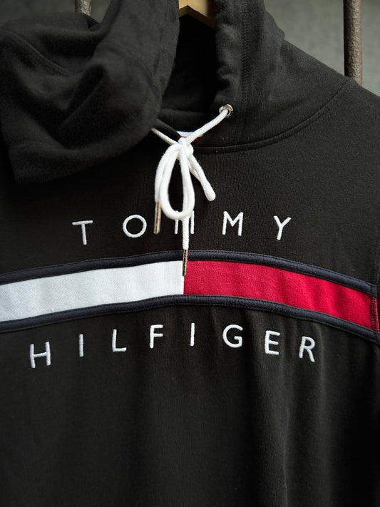 Tommy Hilfiger Black Hooded Sweat Shirt Unisex