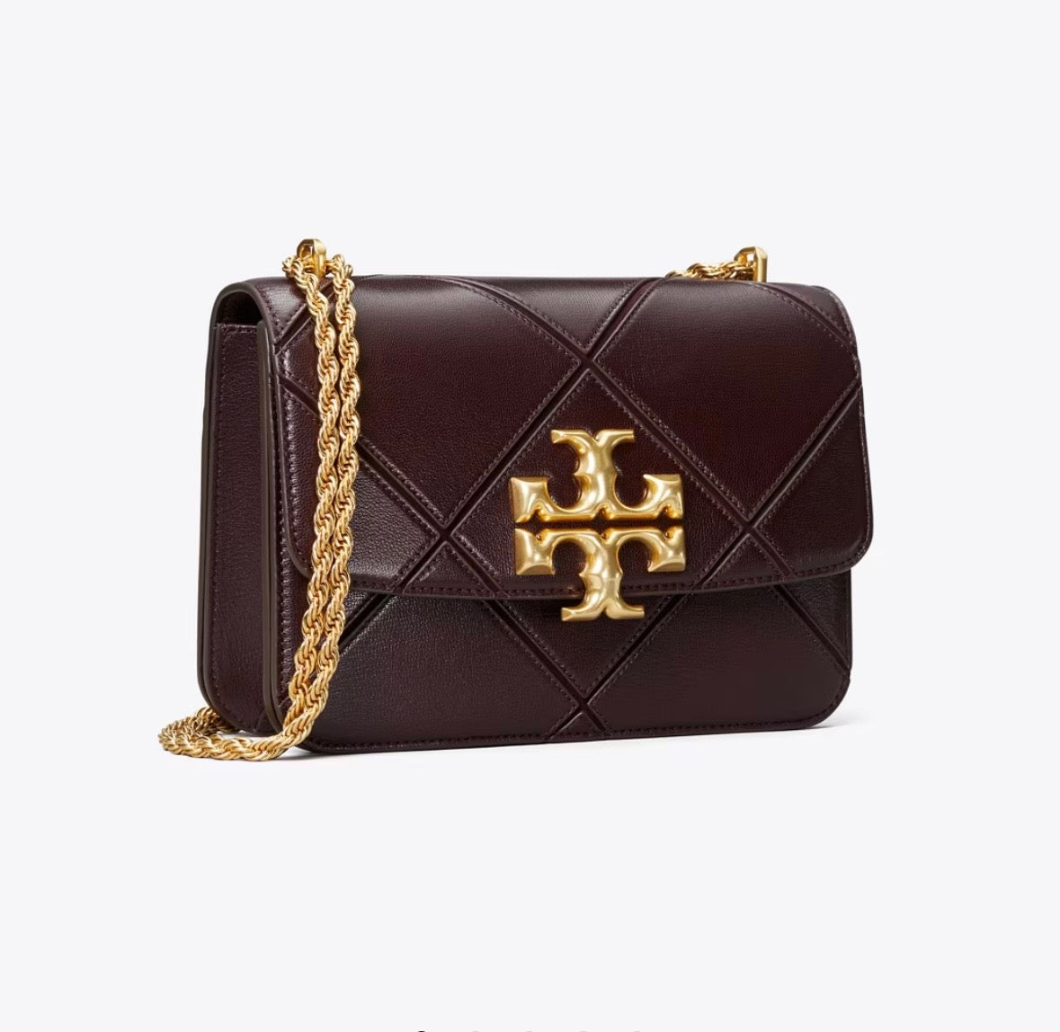 Tory Burch Eleanor Diamond Quilted in dark cocoa
