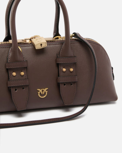 Pinko Escape Small Leather Bag in Brown