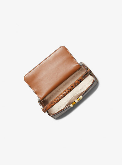 MICHAEL MICHAEL KORS
Karlie Small Logo and Crocodile Embossed Leather Crossbody Bag