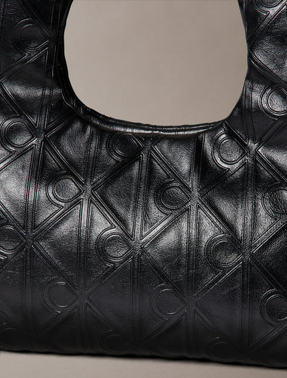 Calvin Klein Puffer Emblem Logo Small Bag in black