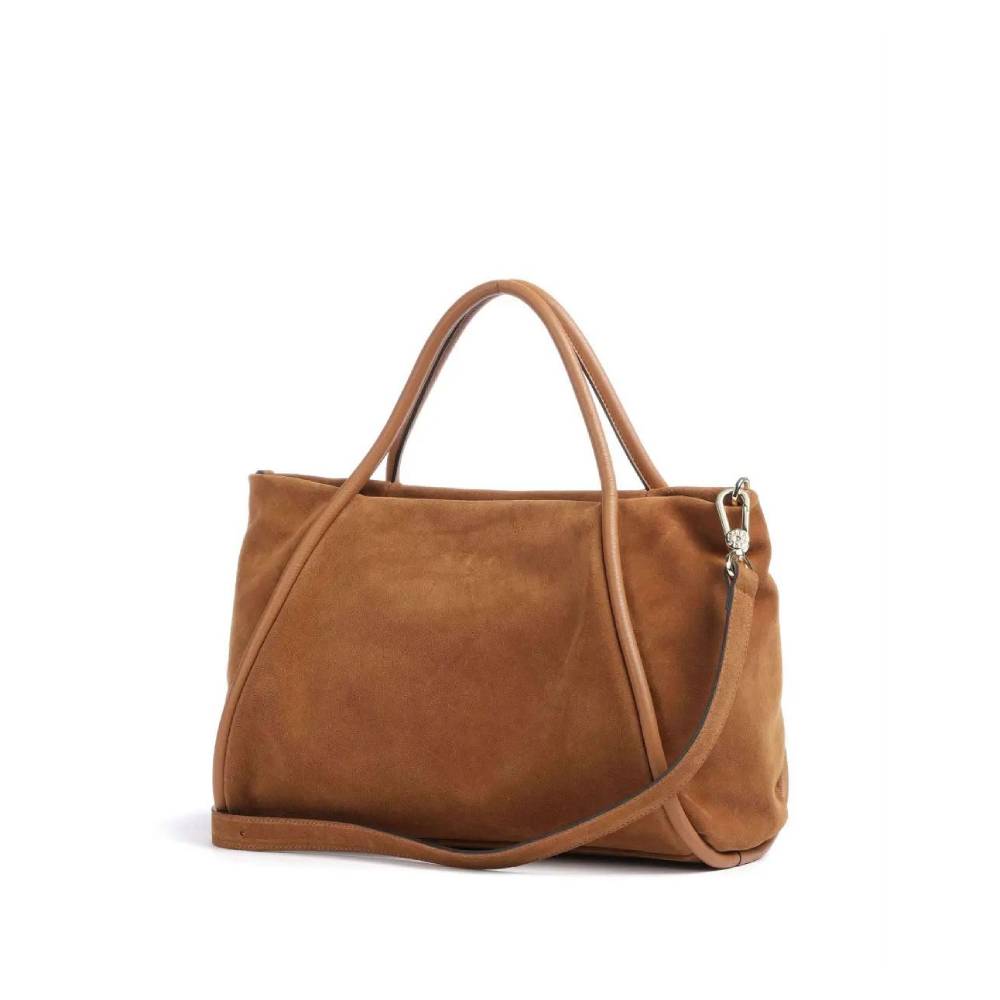 Abro Williw Handbag Leather Suede in Cuoio