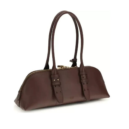 Pinko Escape Horizontal Small Leather Bag in Brown