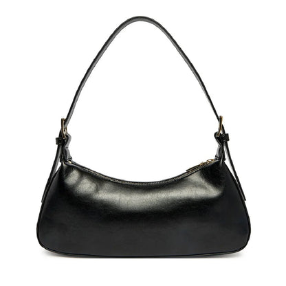 Love Moschino Soft Leather Shoulder Bag in Black