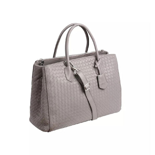 Abro Business Shopper Busy  Medium  Leather Piuma Woven Standard in Grey