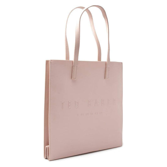 Ted Baker Crosshatch Faux Leather Icon Tote Bag in Pink