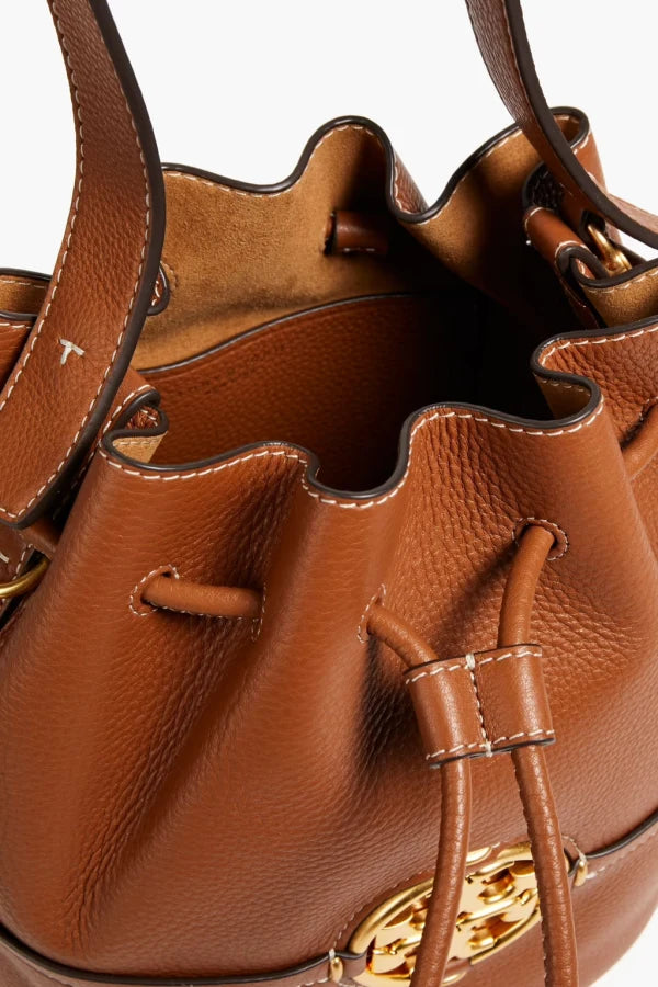 TORY BURCH Rent Miller pebbled-leather bucket