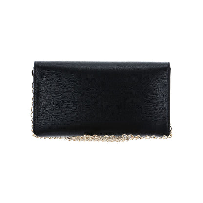Valentino Divina Pouch With Shoulder Strap In Black/Gold