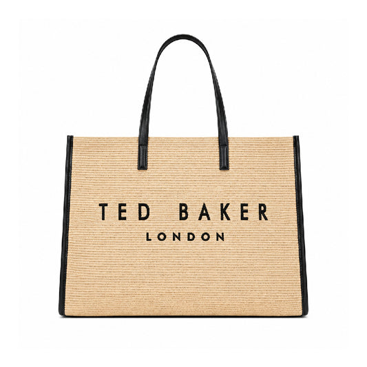 Ted Baker Pallmer Faux Raffia Large Icon Bag