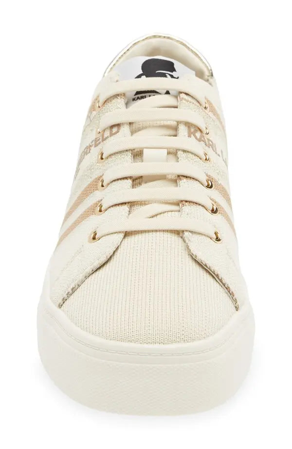 KARL LAGERFELD PARIS 
Cyrilla Knit Sneaker - Ecru size 36