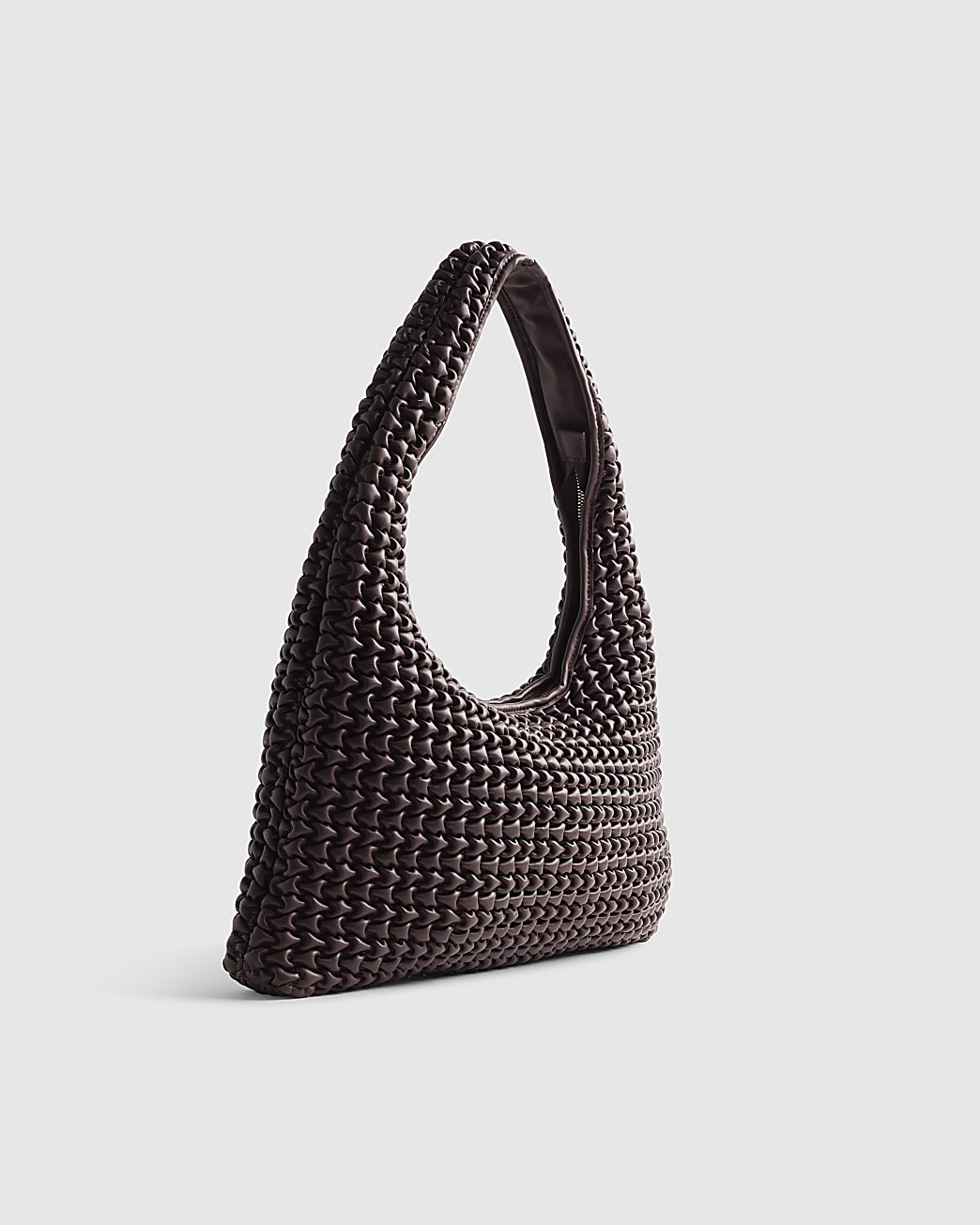 River island brown Red Textured Shoulder Bag