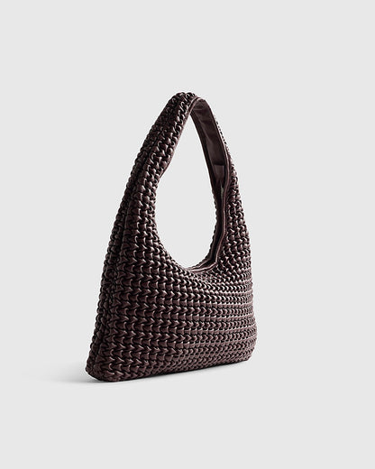 River island brown Red Textured Shoulder Bag