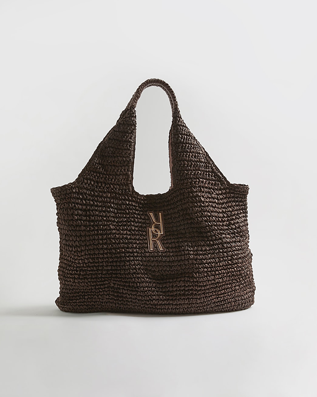 River island Brown Raffia Shopper Bag