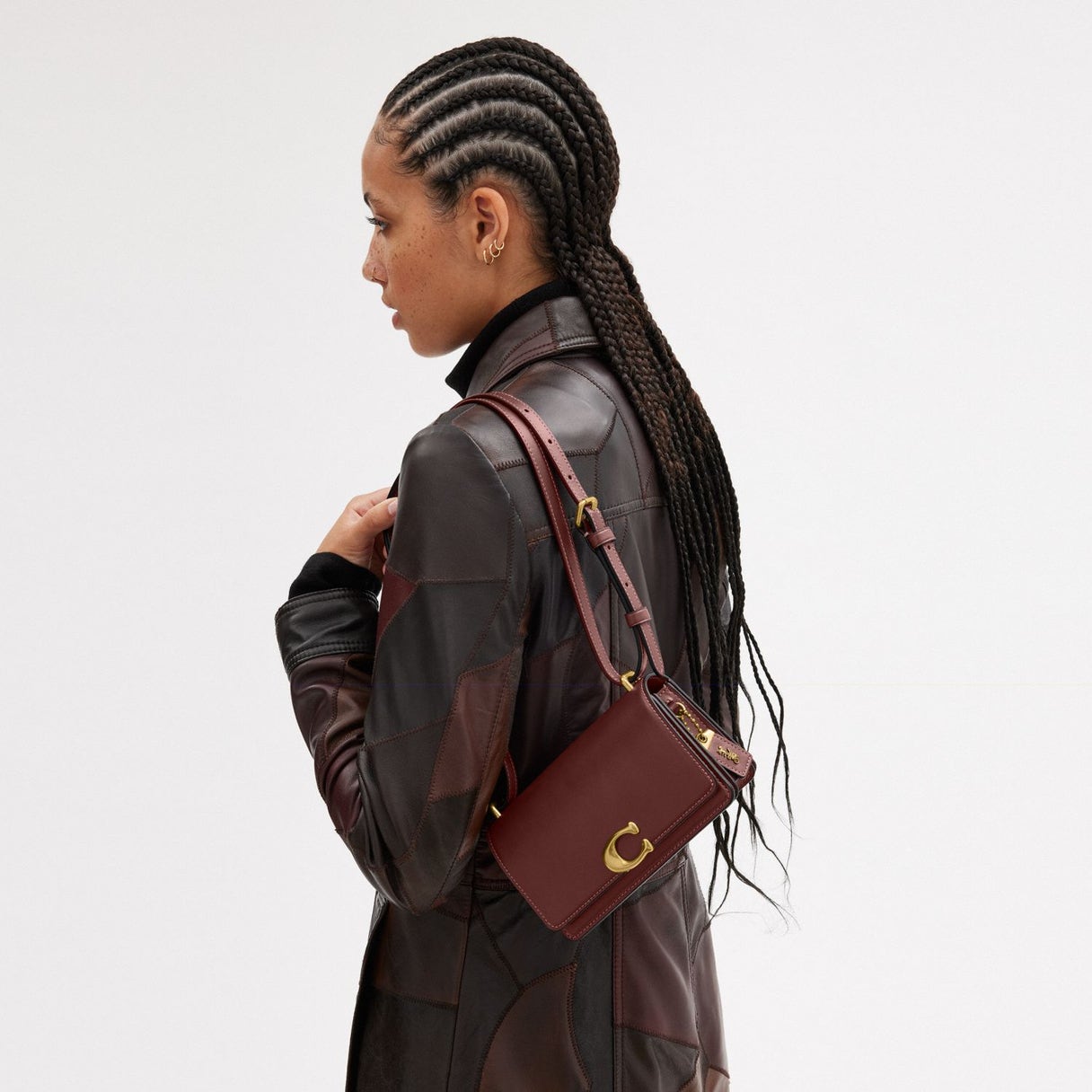 Coach Bandit Shoulder Bag in burgundy