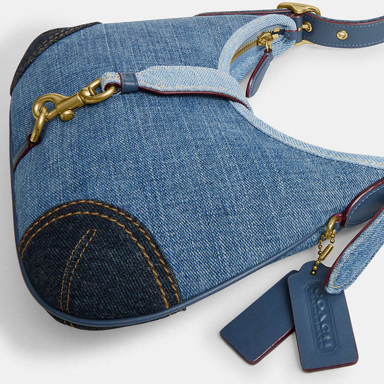Coach Hamptons Hobo Bag with Repurposed Denim