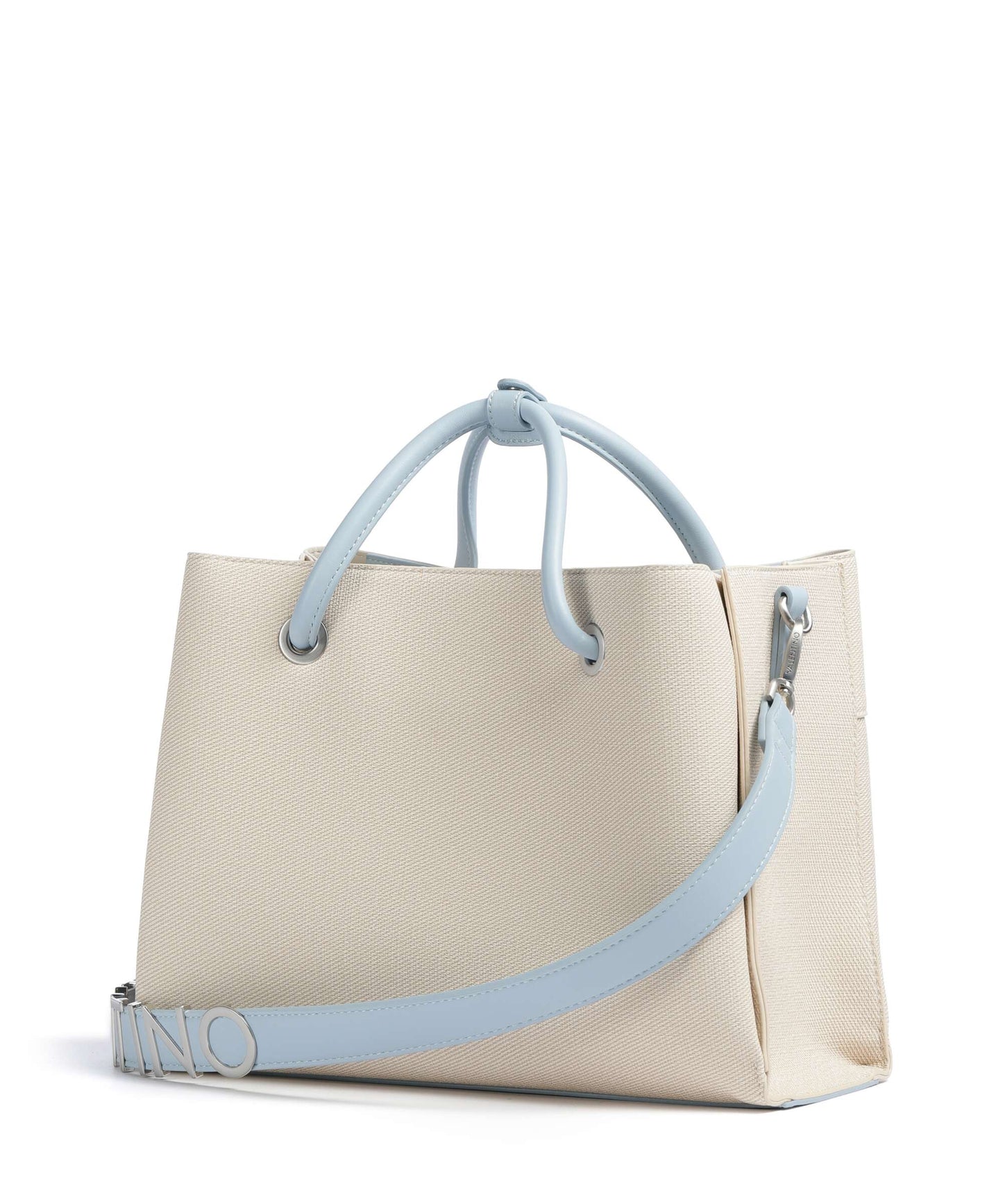 Valentino Alexia Shopping Handbag in ecru