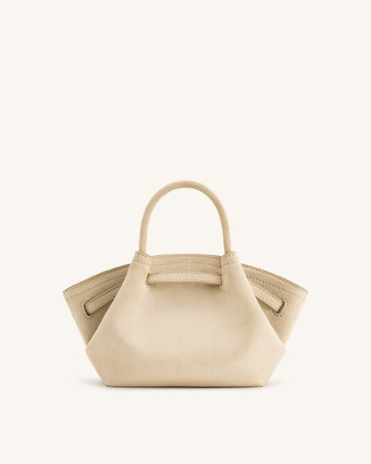 JW PEI Hana Mini Faux Suede Tote Bag - Off White