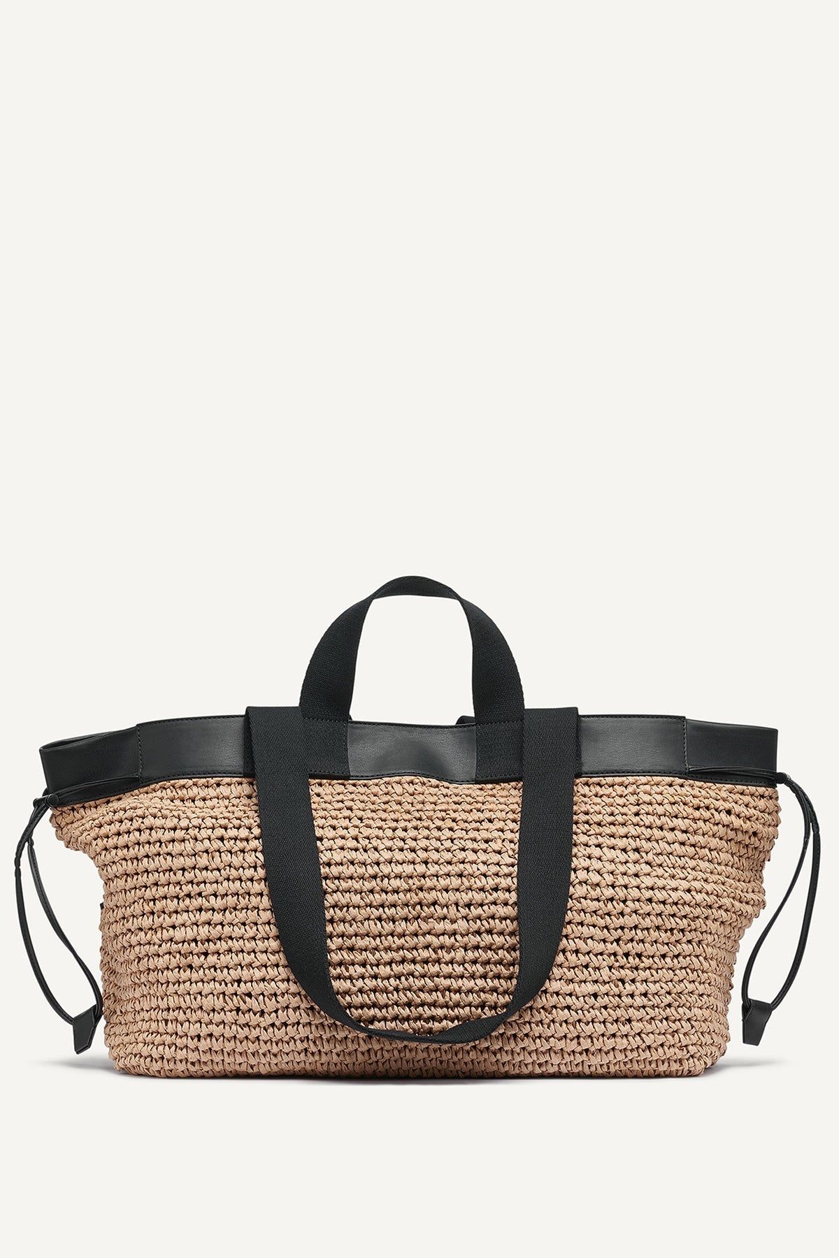 DKNY BARDOT RAFFIA LOGO TOTE