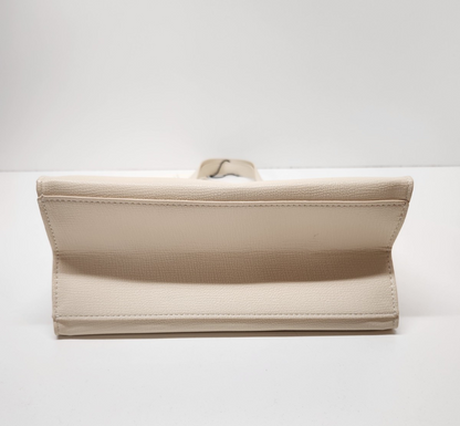 Ted Baker London The Icone Cream & Orange Lined Bag Embossed Texture Tote