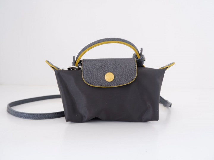 LONGCHAMP LE PLIAGE GREEN MINI POUCH WITH HANDLE