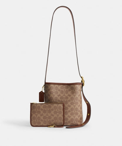 Coach Bleecker Bucket Bag 21 In Signature Canvas