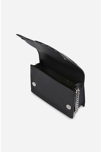Karl Lagerfeld
Ikonik shiny logo shoulder bag, Black