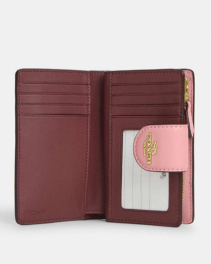 Coach Medium Corner Zip Wallet With Signature Leather