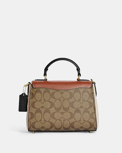 Morgan Top Handle Satchel In Colorblock Signature Canvas coach