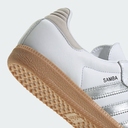 ADIDAS SAMBA OG SHOES IN WHITE METALIC