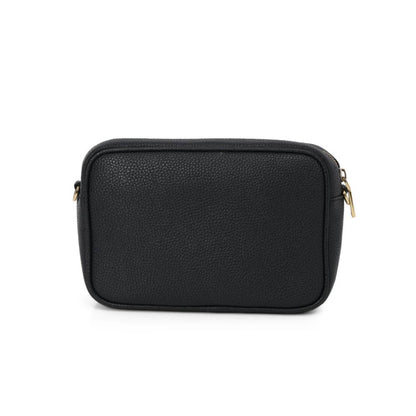 Balmain Pebbled Leather Crossbody Bag in Black
