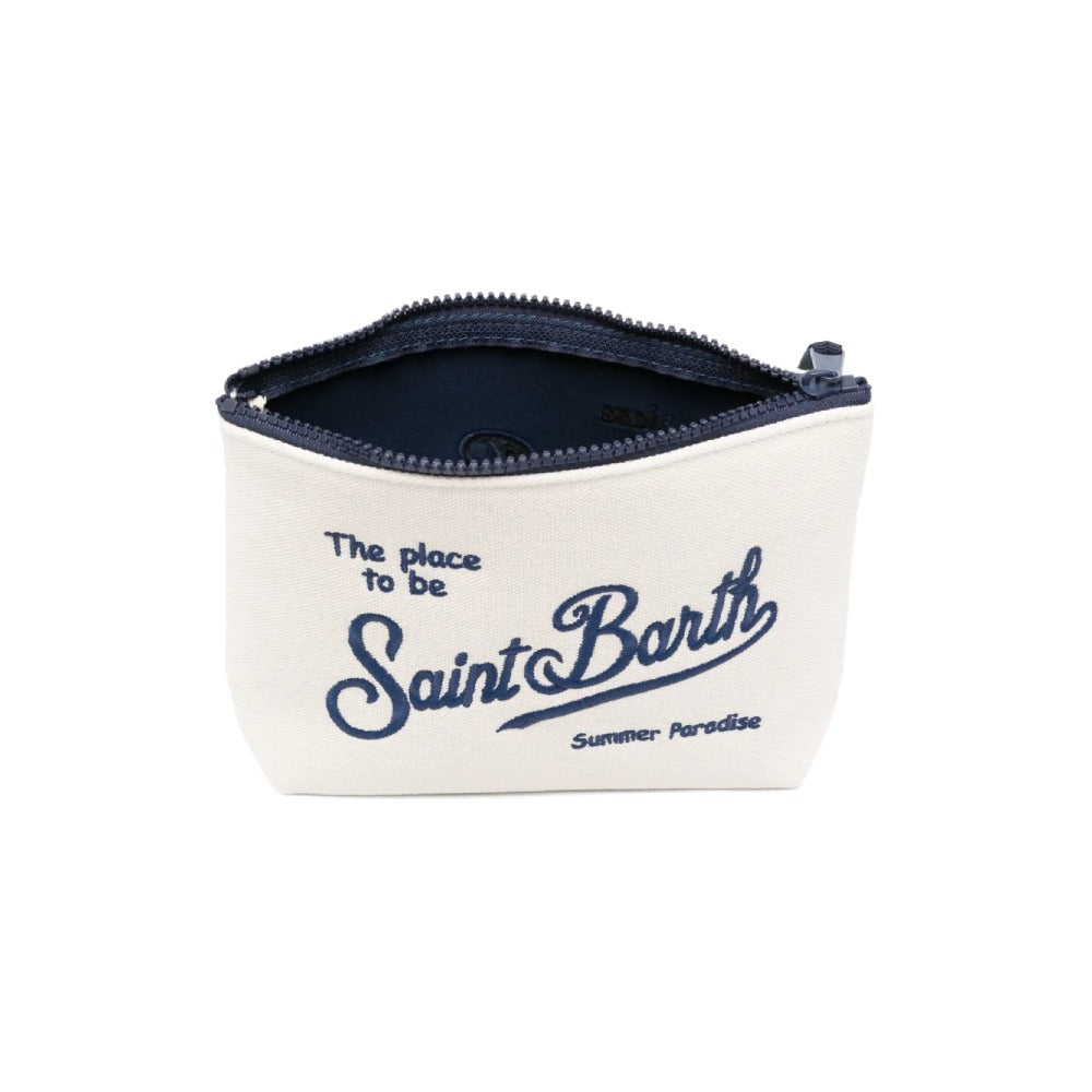 MC2 Saint Barth Colette White Canvas Bag with Fringes