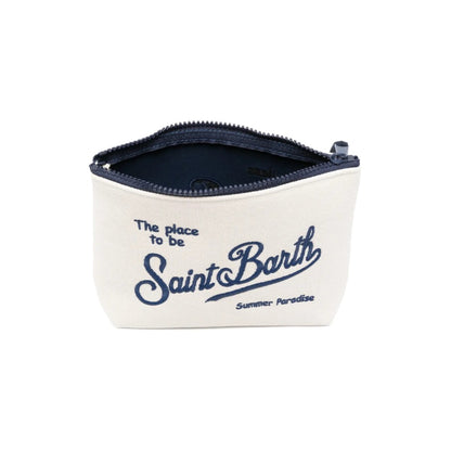MC2 Saint Barth Colette White Canvas Bag with Fringes