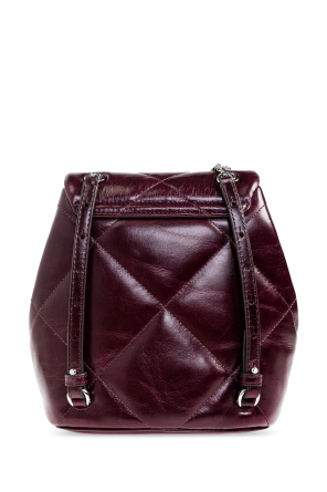 Tory Burch BURGUNDY Leather backpack Kira Diamond