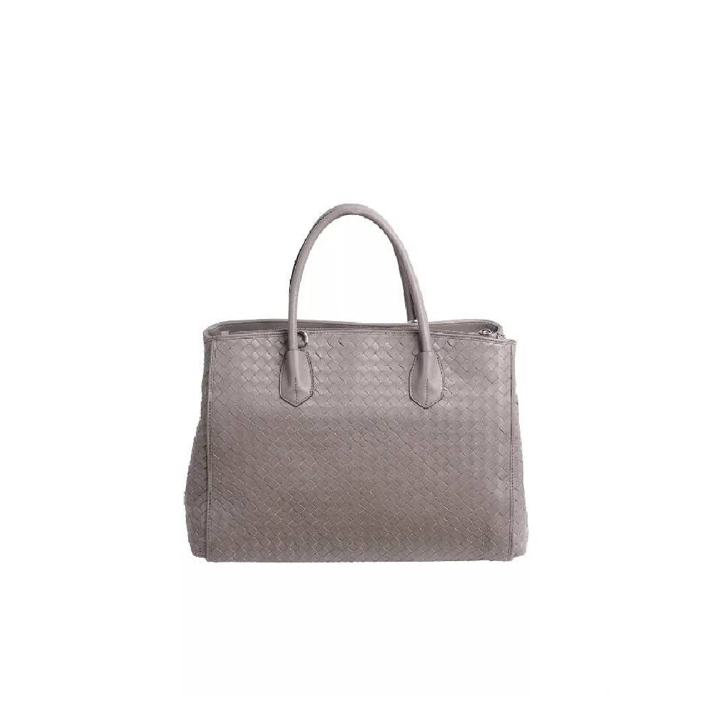 Abro Business Shopper Busy Large Leather Piuma Woven Standard in Grey