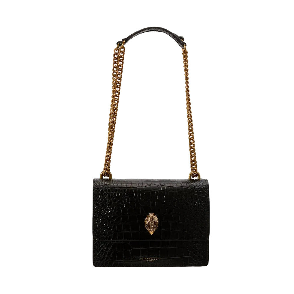 Kurt Geiger Shoreditch Crocodile Embossed Leather Crossbody Bag